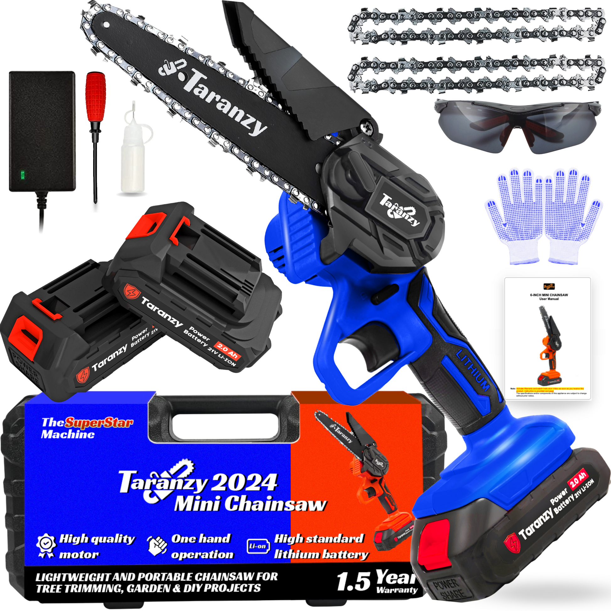 6 Inch Battery Chainsaw | Mini Chainsaw Cordless | Taranzy